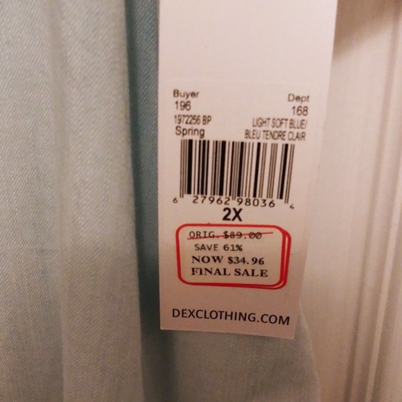 Dex Short Sleeve Denim Dress 2X - Picture 5 of 5